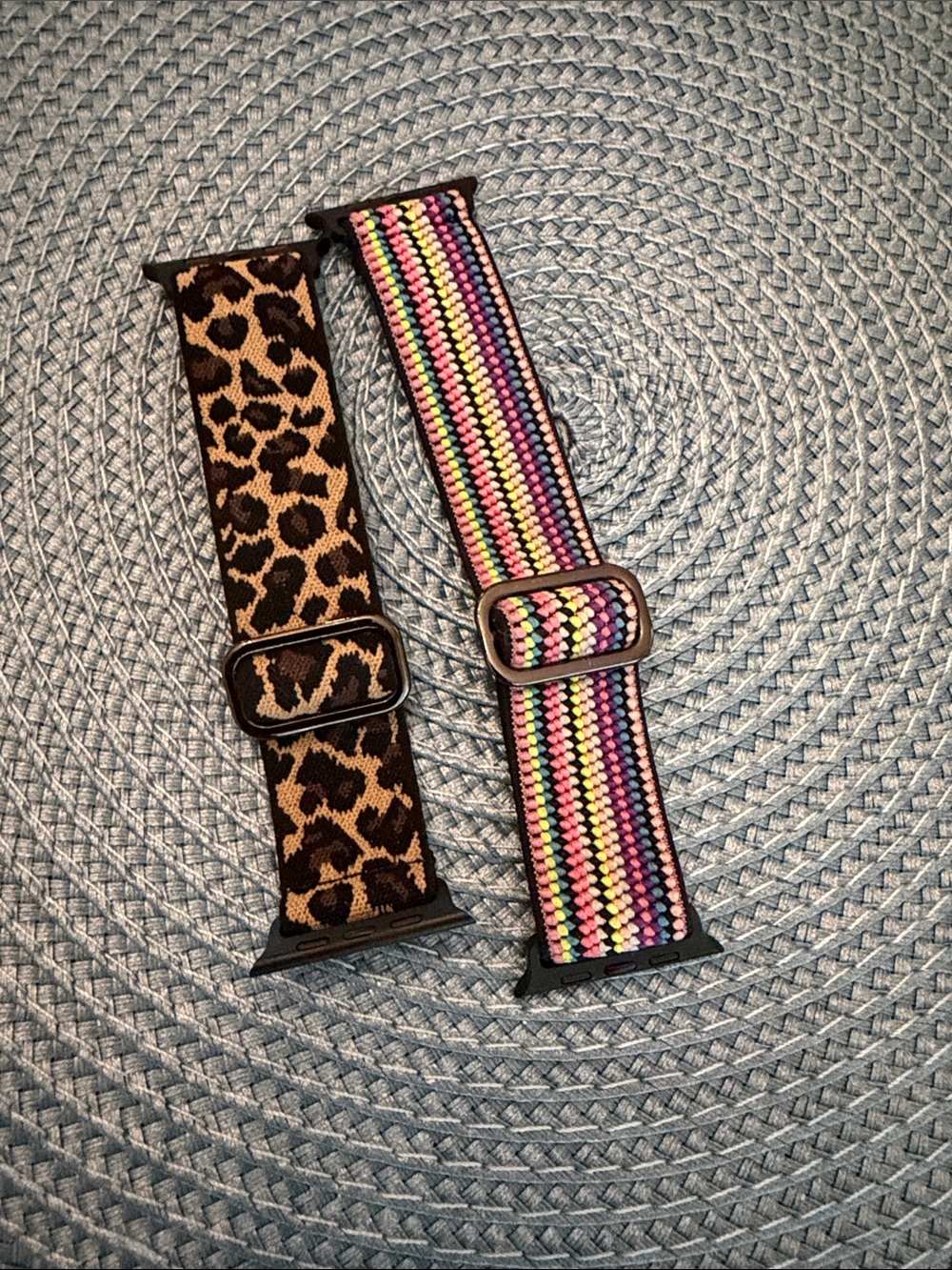 Amazon Women's Watch Bands - Leopard Print Brown & Multicolor Stripe